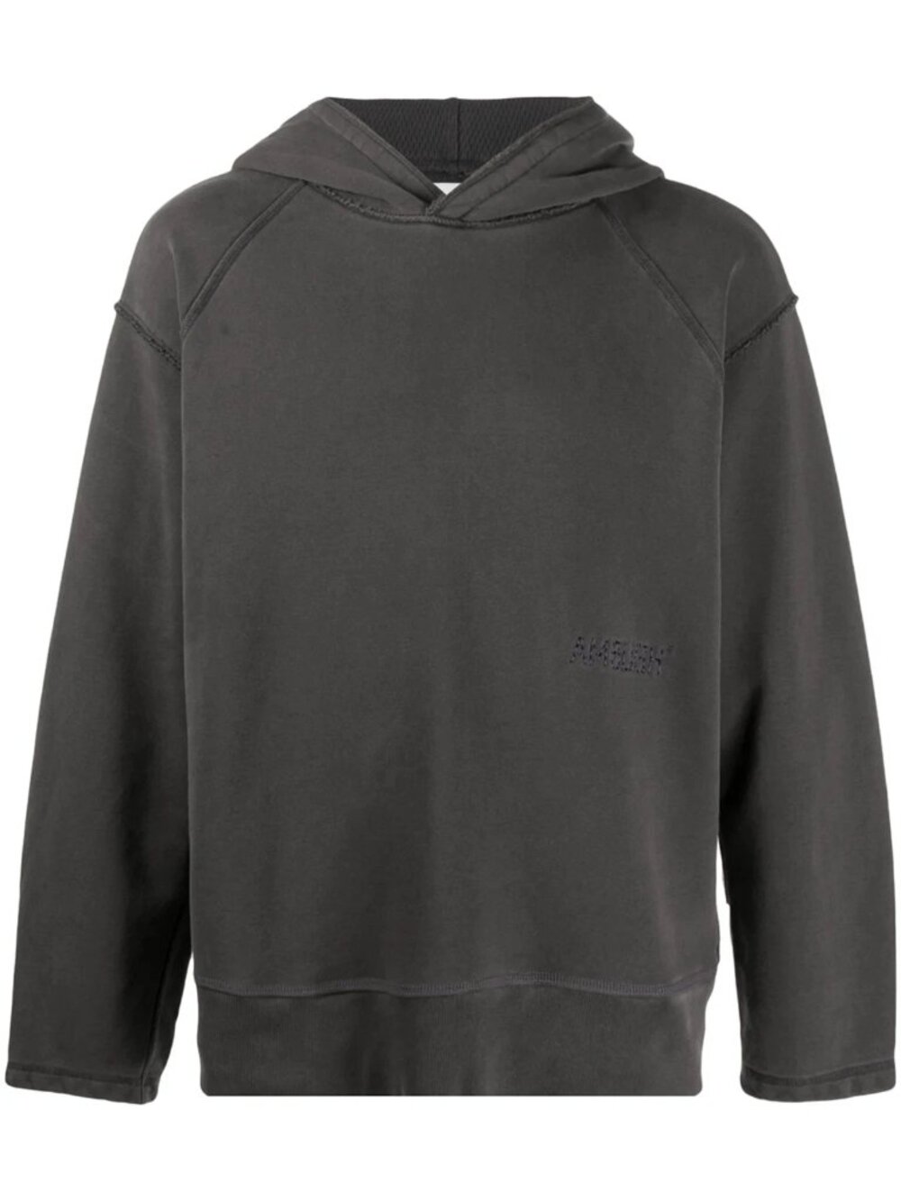 AMBUSH Raw Edge Hoodie Overdyed Distressed Size 2 Large